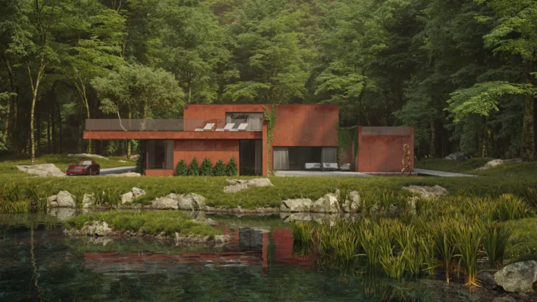 3d architectural exterior rendering for House in Cheshire